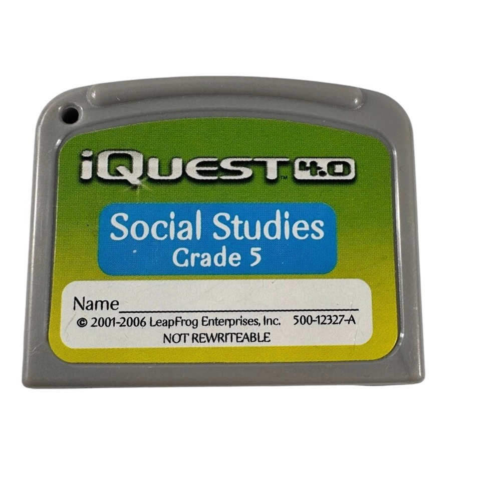 LeapFrog iQuest 4.0 Social Studies Grade‎ 5 Cartridge 500-12327-A Educational